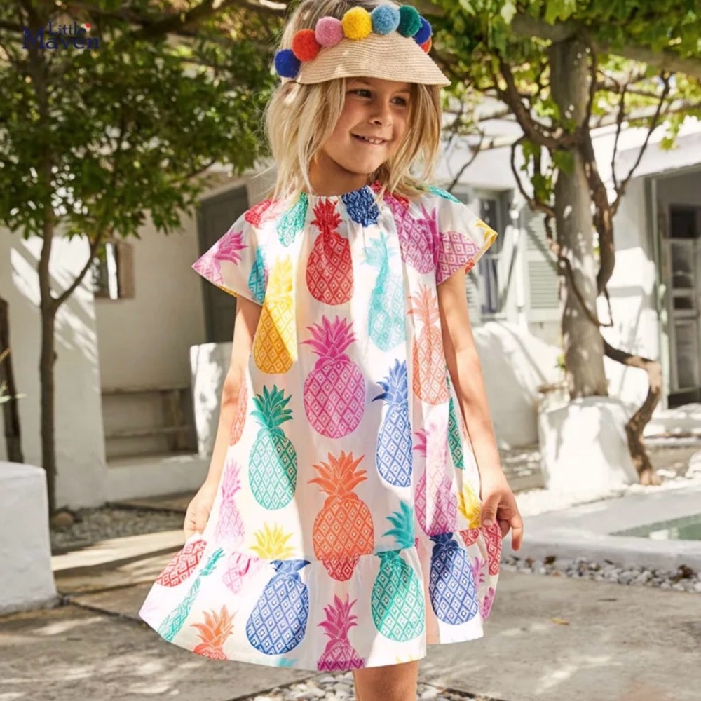 Mini Biden swim coverup pineapple